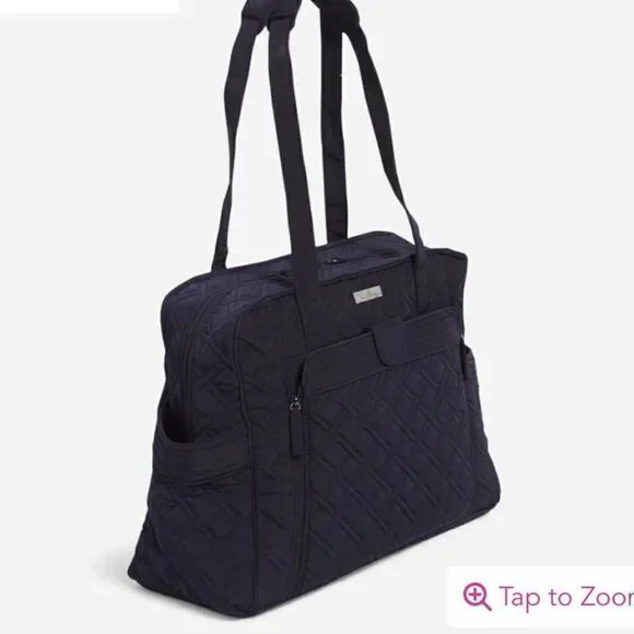 Vera Bradley Large Stroll Around Diaper Bag in Microfiber Classic Navy NWT - Picture 5 of 7